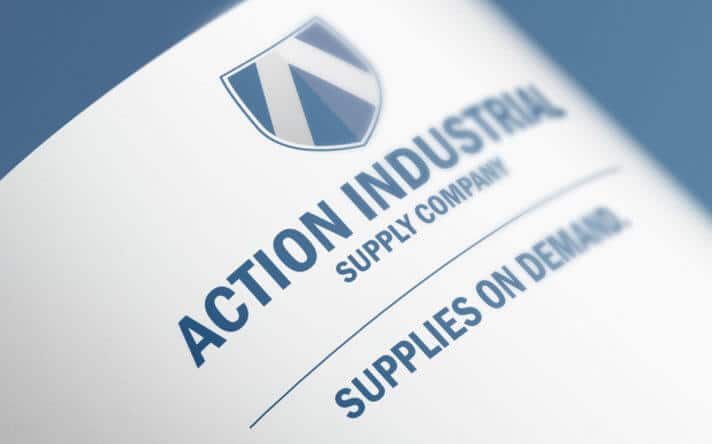 Action supply logo shown printed on letterhead