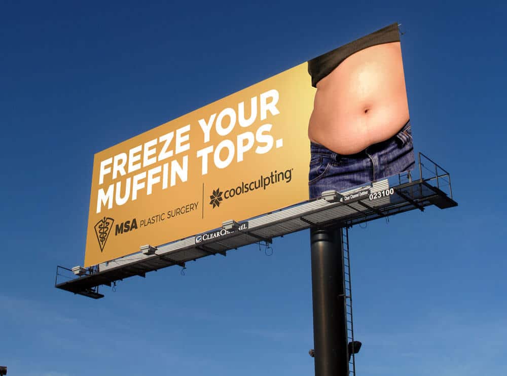 Muskegon Surgical Associates Freeze Your Muffin Tops billboards