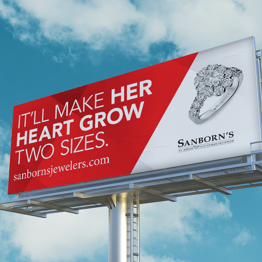 Billboard Holiday Campaign It'll Make Her Heart Grow Two Sizes