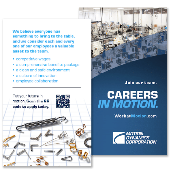 Motion Dynamics: Careers: Business Cards-Join Our Team