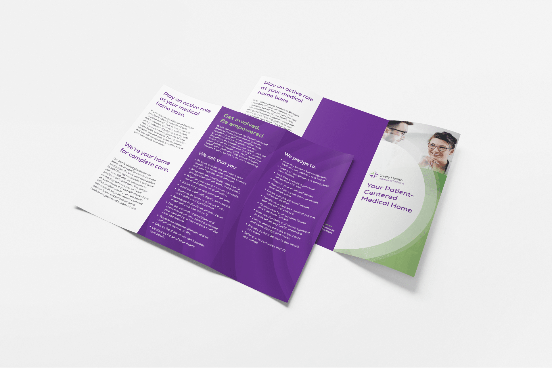 Trinity Health Alliance of Michigan: Brochure Mockup-Patient-Centered Medical Home