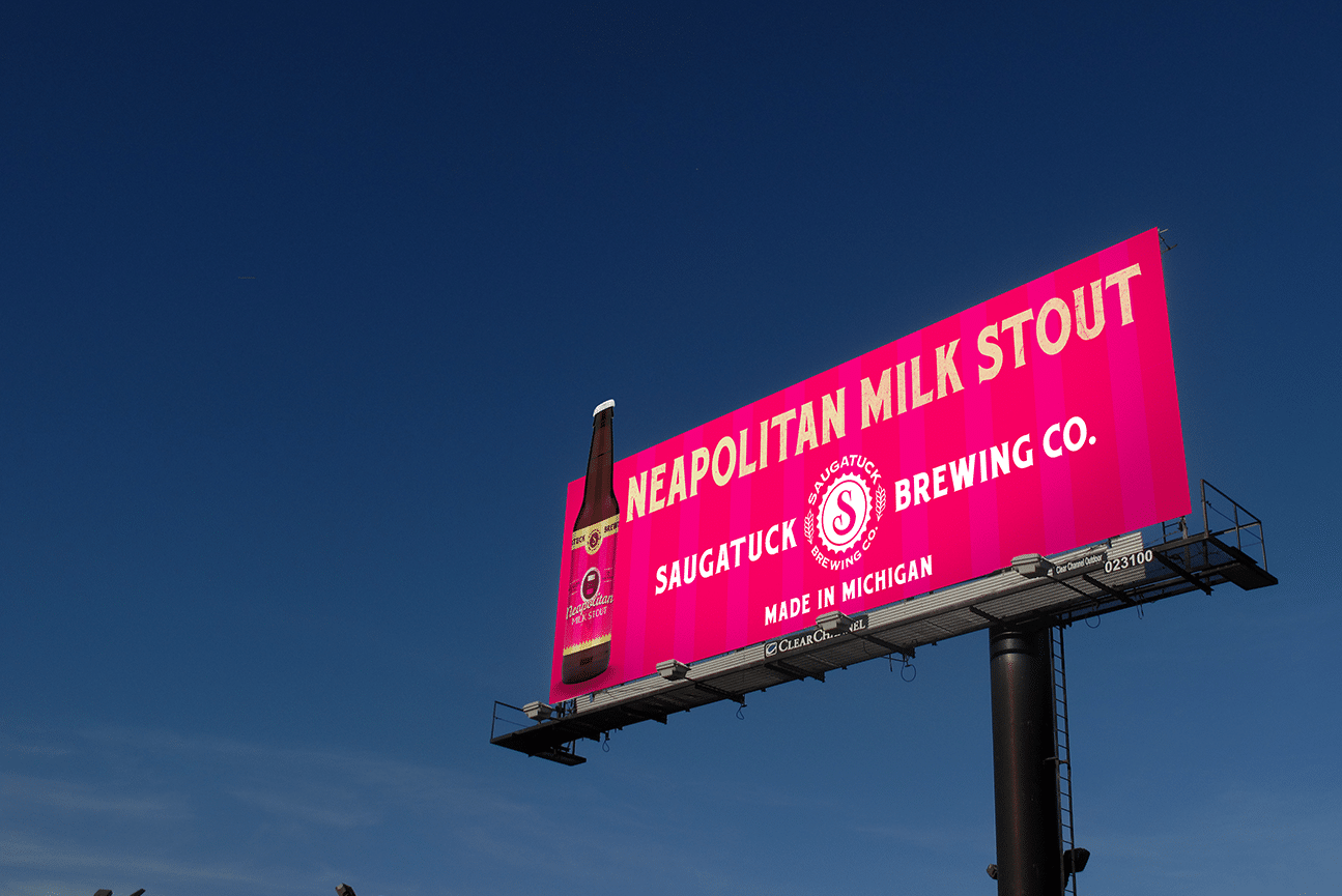 Saugatuck Brewing Company Neapolitan Milk Stout billboard