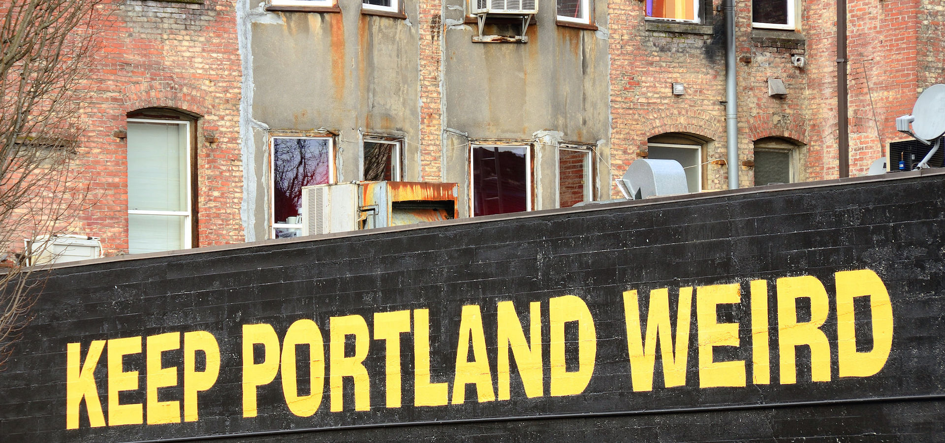 Keep Portland weird sign in downtown Oregon